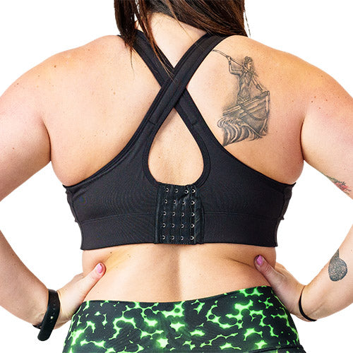 back view of bra straps that is being worn as a X back
