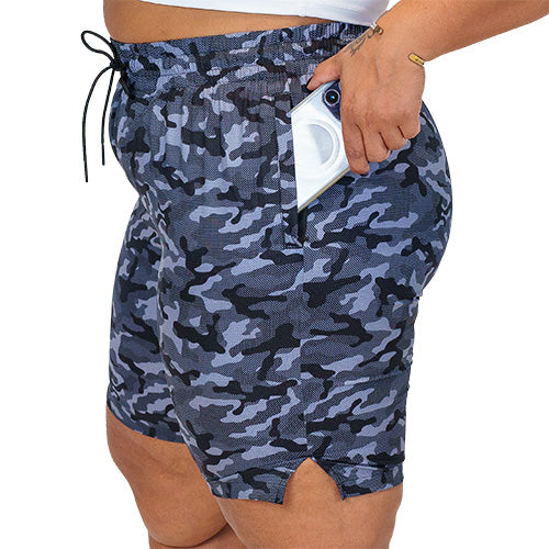 close up of side pocket that can hold a cell phone