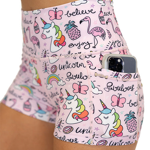 close up side pocket view that can hold a cell phone