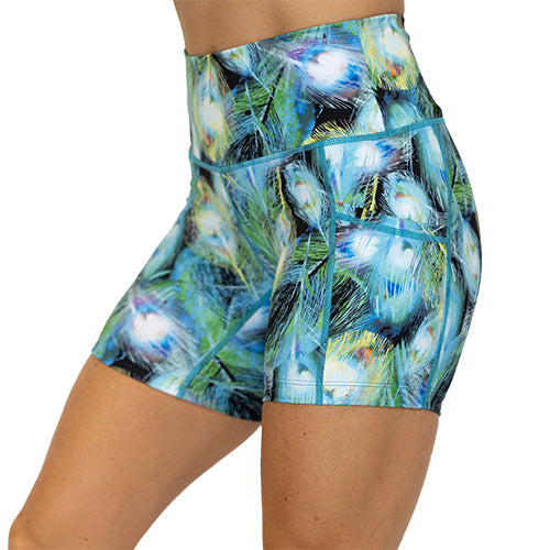 peacock feather 5 inch shorts