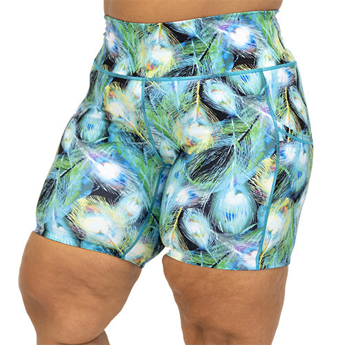 peacock feather 7 inch shorts