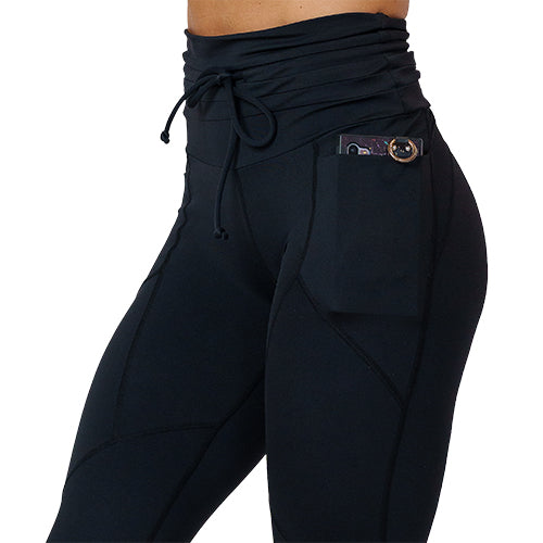 close up of side pocket that is large enough to hold a cell phone