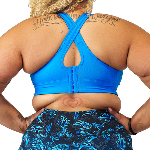 back view of bra straps that is being worn as a X back