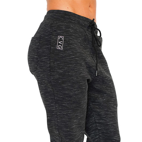grey jogger pants with a drawstring on a white background
