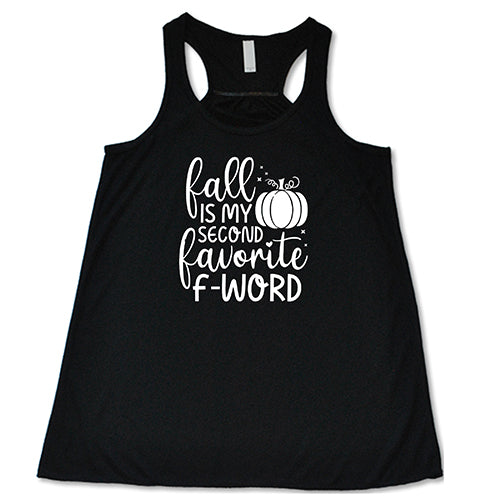 black fall is my favorite f word racerback shirt
