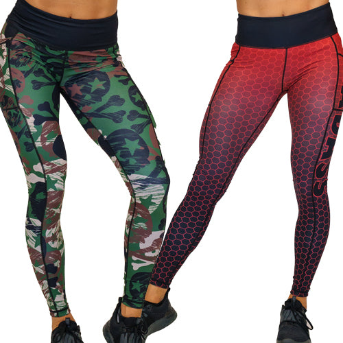 full length 2 in 1 reversible leggings