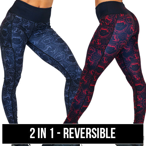 reversible vampire inspired leggings