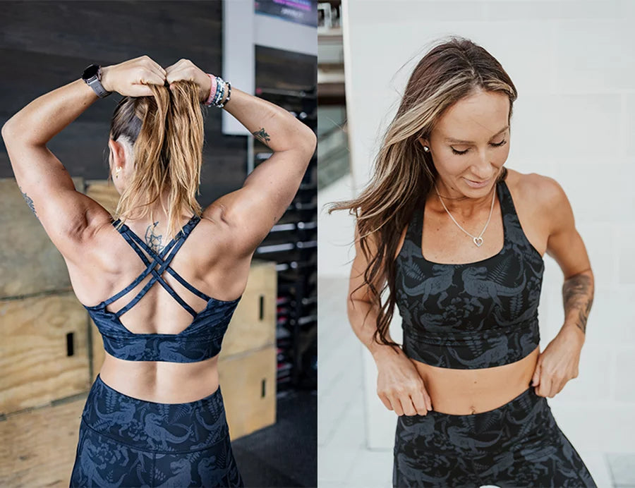 Strappy sports bra styles for training