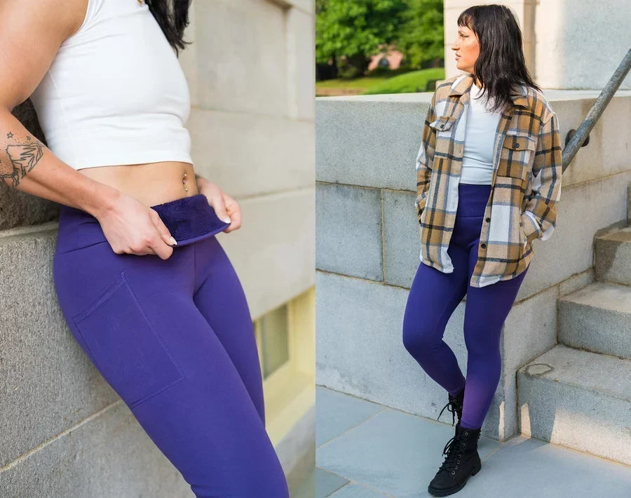 Fleece leggings for cold weather