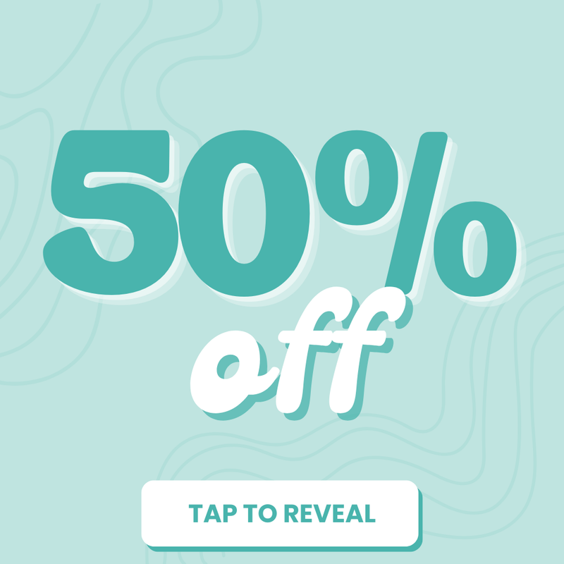 50% off. tap to reveal the discounts