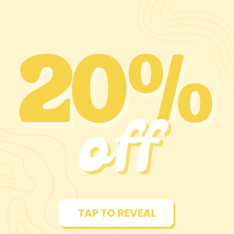 20% off. tap to reveal the discounts