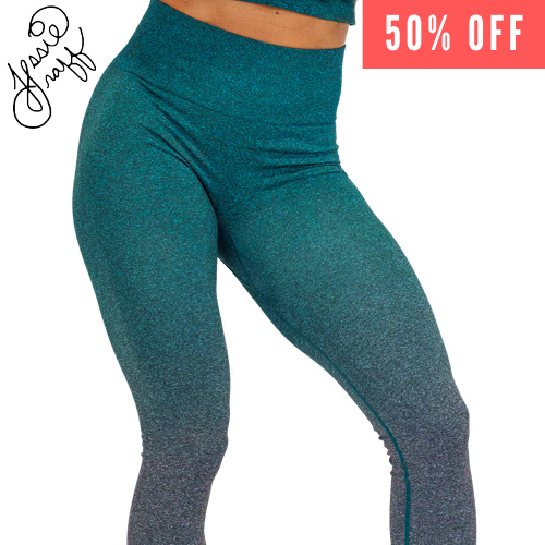 50% off of teal ombre leggings