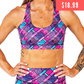 $18.99 pink, blue and purple paisley sports bra
