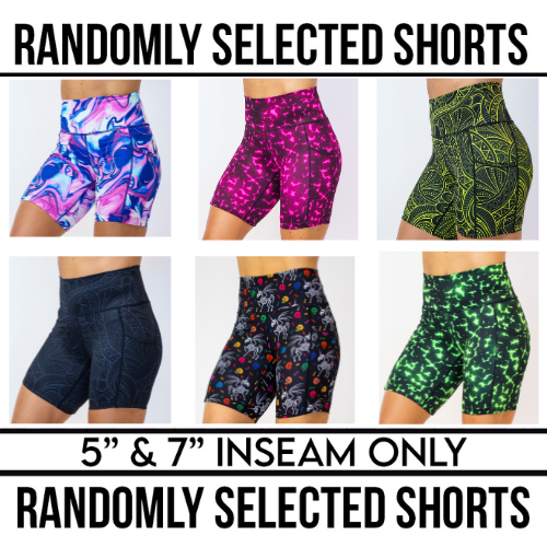 randomly selected 5 and 7 inch inseam shorts