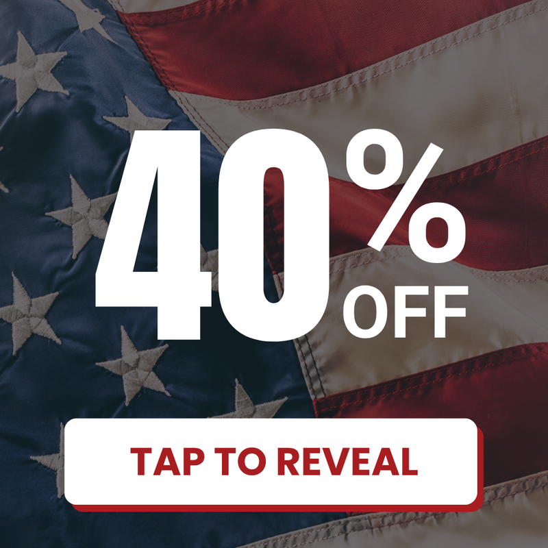 "40% off tap to reveal" labor day sale button