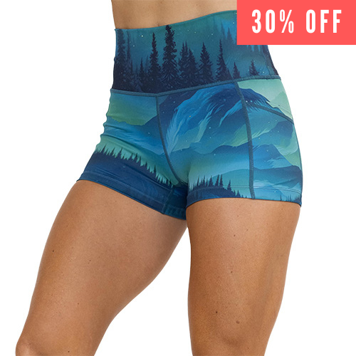 30% off the Aurora Borealis shorts