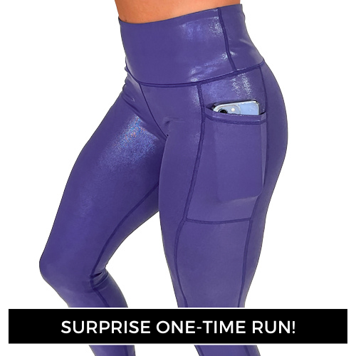 Midnight shine leggings that are a surprise one-time release