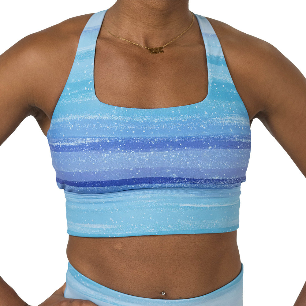 blue and white ombre bra