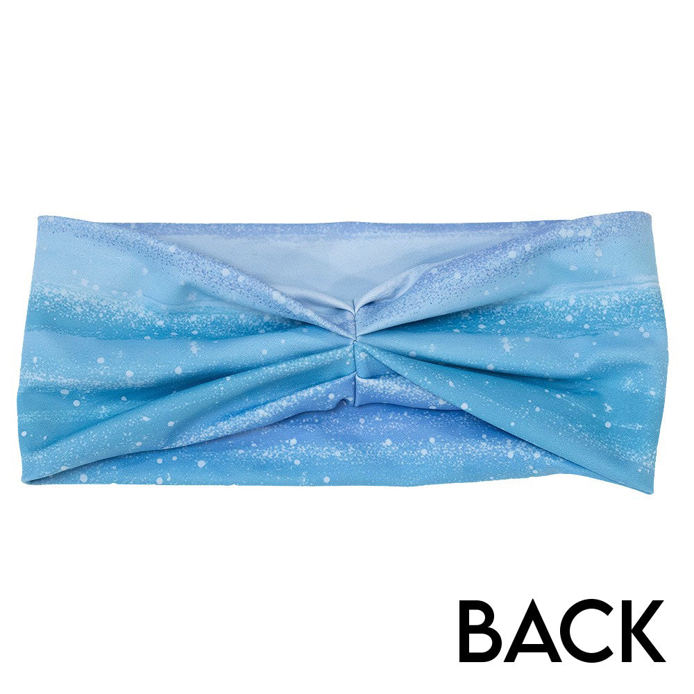 back of the blue and white ombre headband