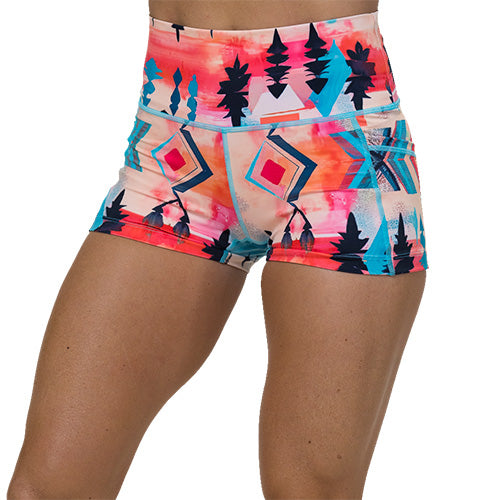 2.5 inch aztec patterned shorts