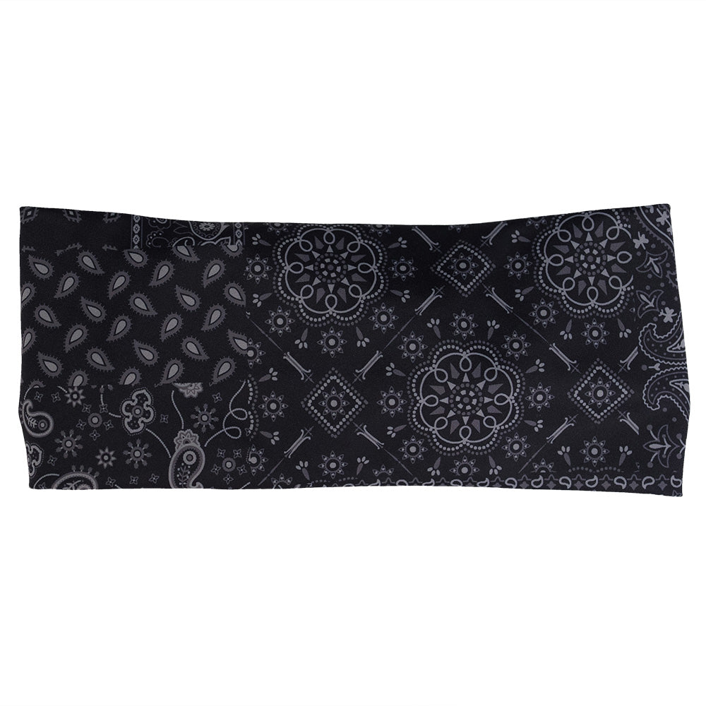 black paisley patterned headband