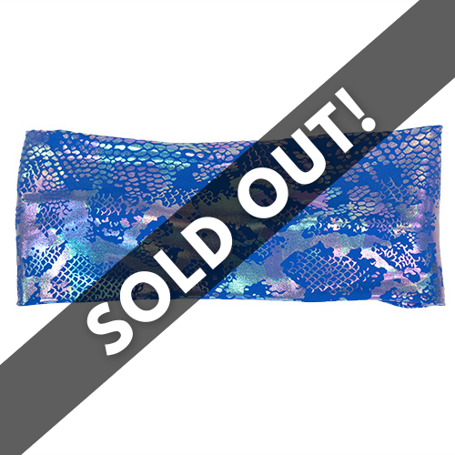 blue and purple holographic headband sold out