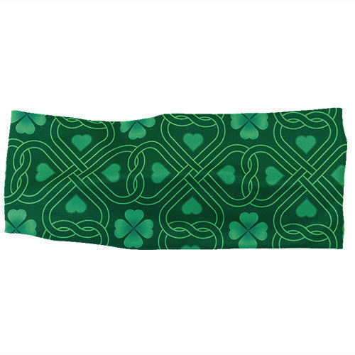 green celtic knots patterned headband