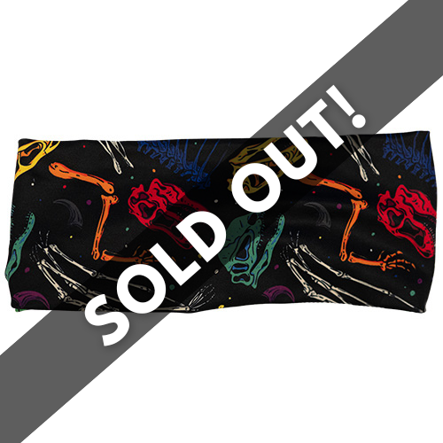 colorful dino skulls headband sold out