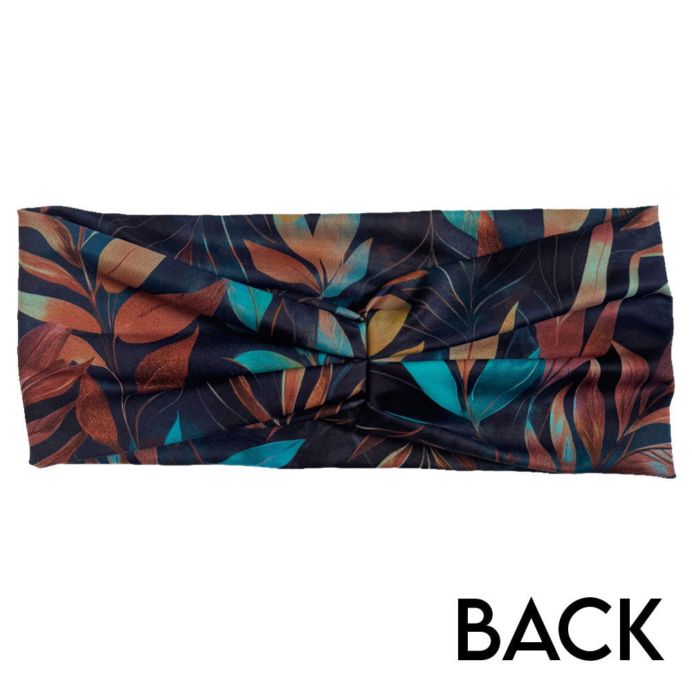 back of the Colorful leaf-patterned headband