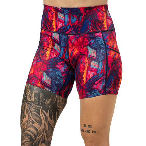 5 inch colorful bounty huntress patterned shorts