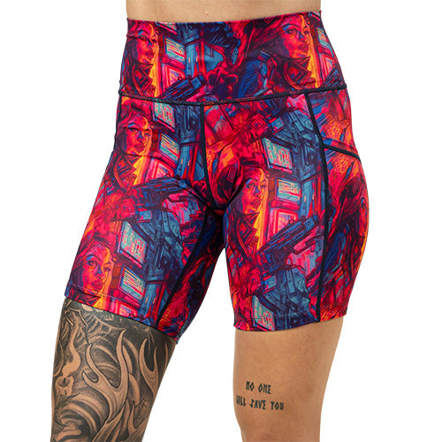 7 inch colorful bounty huntress patterned shorts