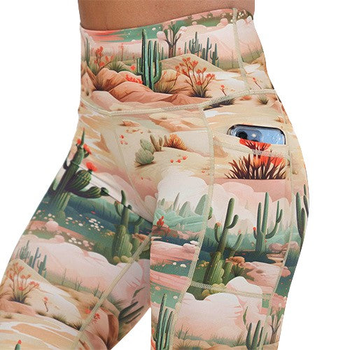 side pocket on the desert patterned leggings
