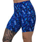 7 inch blue dragon scale print shorts