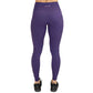 back of solid purple leggings