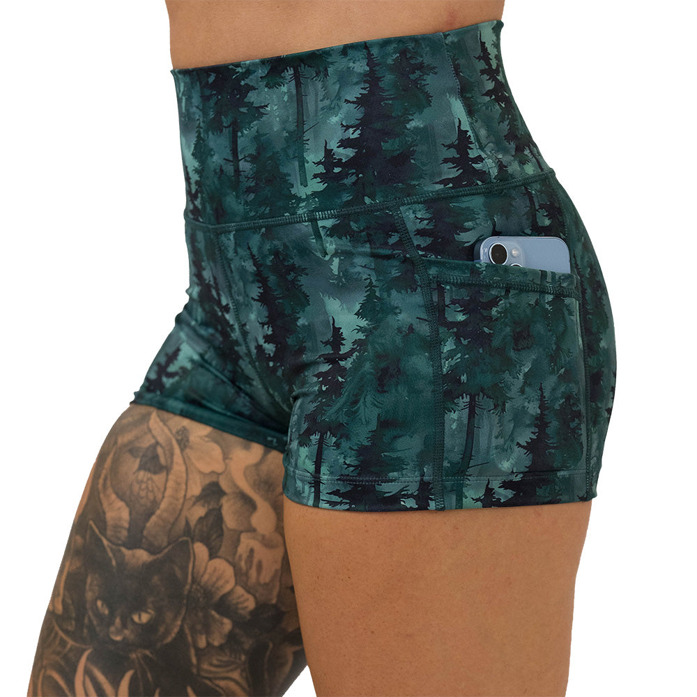 Forest patterned shorts