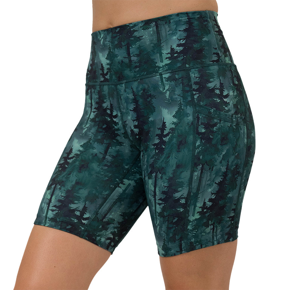 Forest patterned shorts