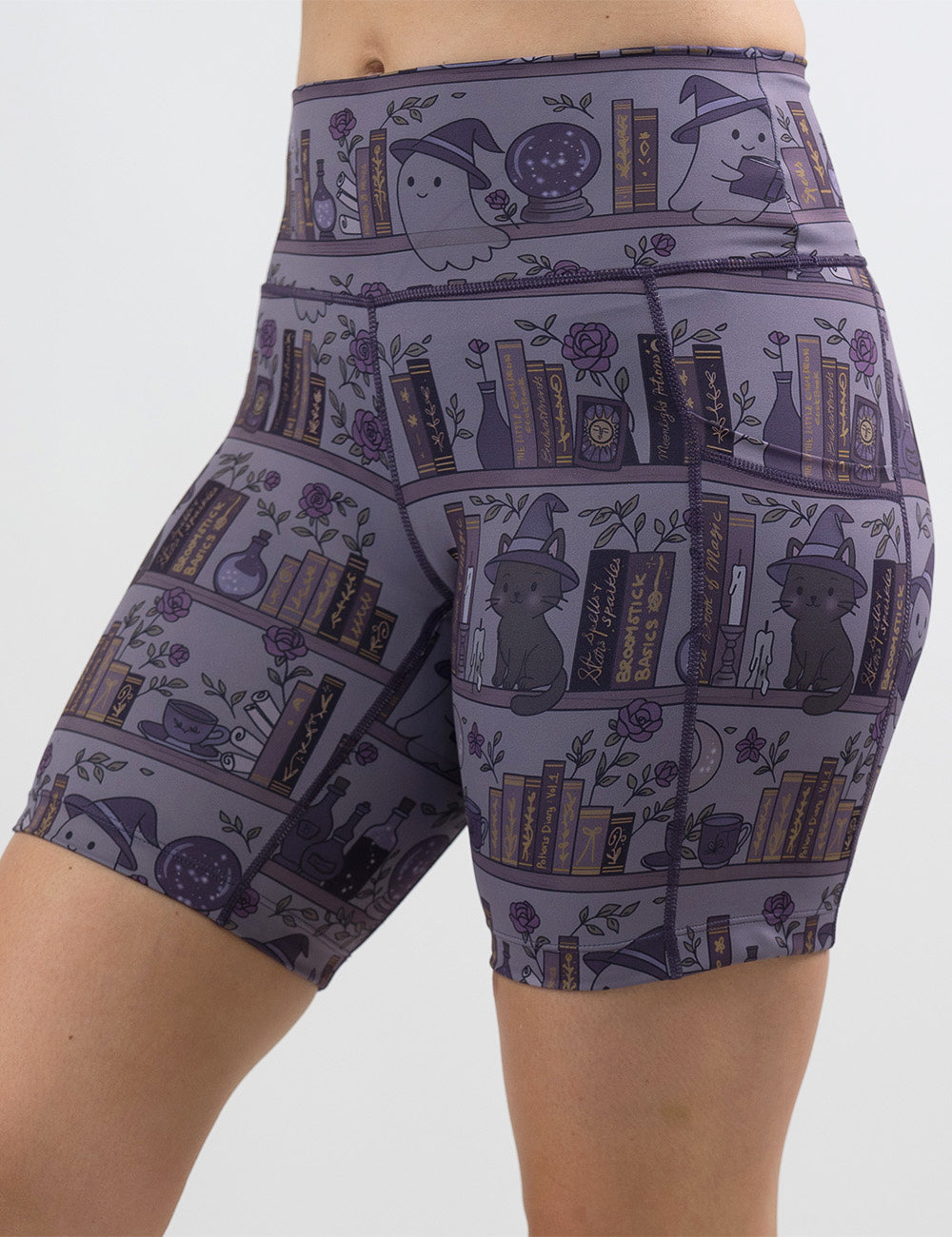 front of the 7 inch ghosts and cats book shelves shorts against a white background