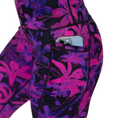 close up of side pocket large enough to hold a cell phone