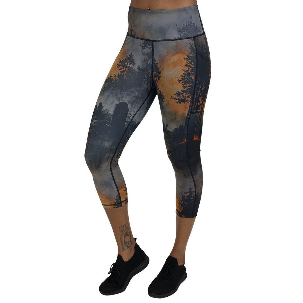 graveyard themed leggings
