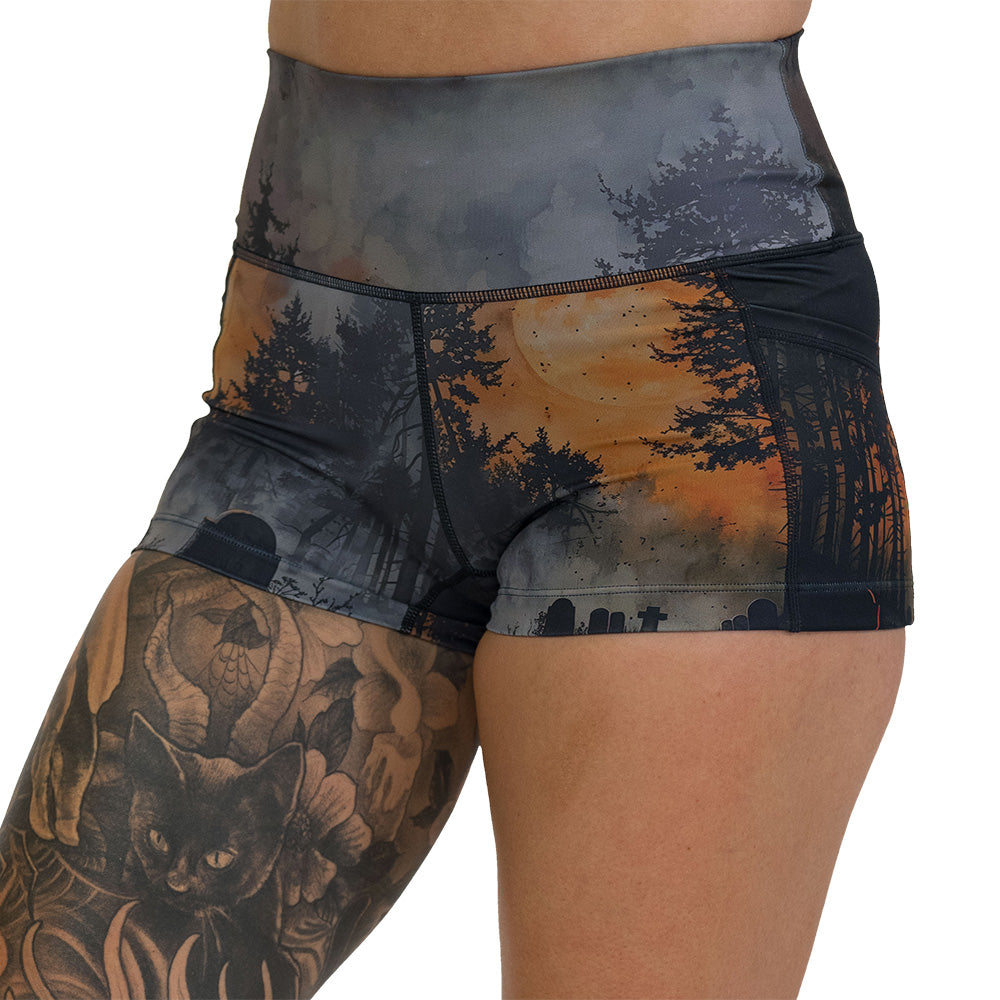 graveyard themed shorts