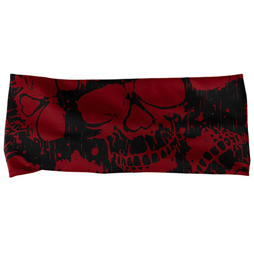 red skull print headband