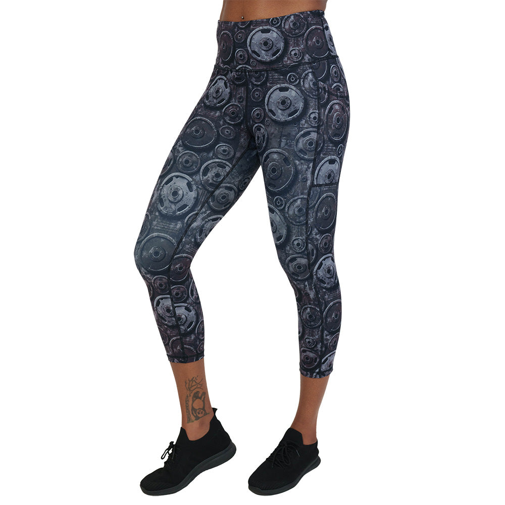 gym plates design leggings