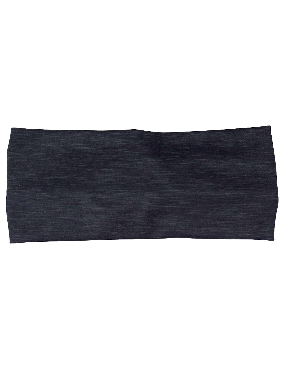 front of the heather solid black headband against a white background
