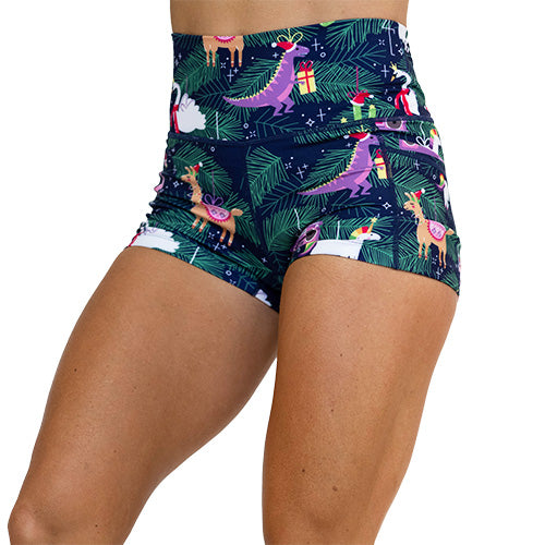 holiday ornament patterned 2.5 inch shorts
