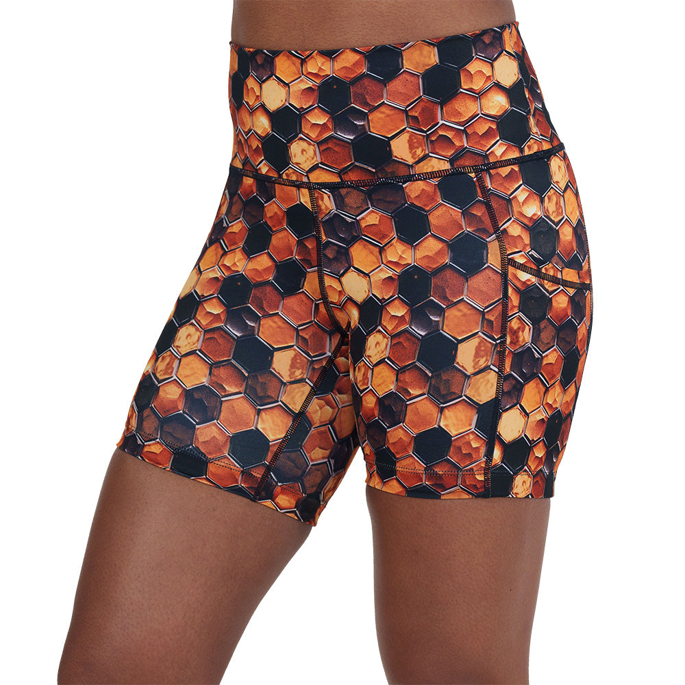 5 inch honeycomb patterned shorts