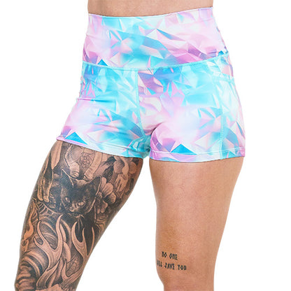 2.5 inch iridescent triangle patterned shorts