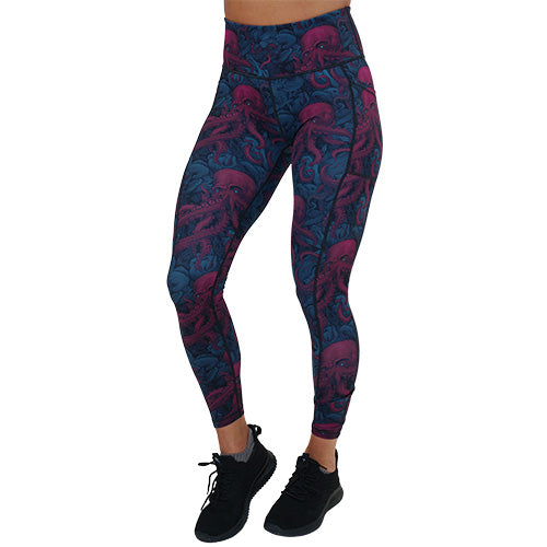 full length octopus patterned leggings