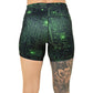 back of 5 inch matrix themed shorts
