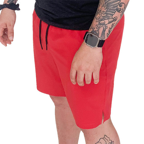men's red shorts