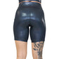 back of 7 inch black reflective shorts